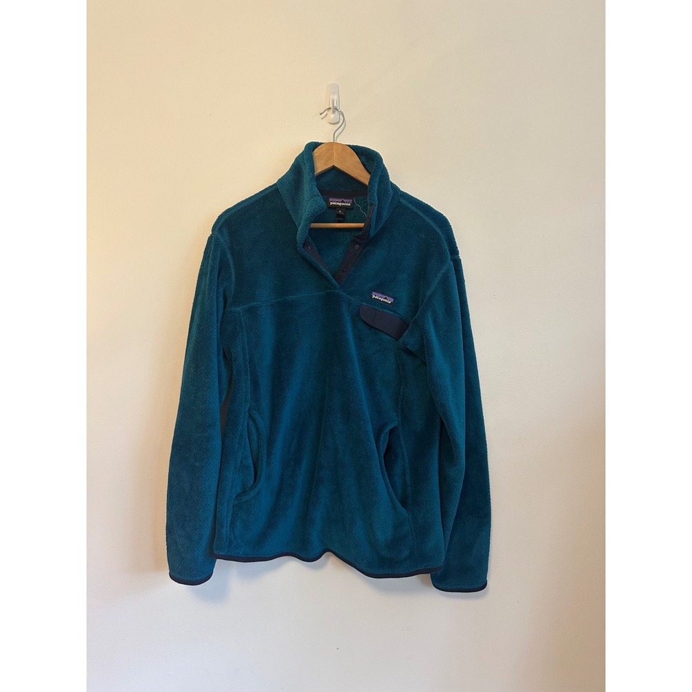 Patagonia Re-Tool Snap-T Fleece Pullover in Teal Blue | Size XL